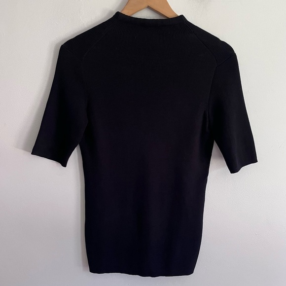 Theory Navy Blue Hudson Drawstring Pullover Top - Picture 7 of 8